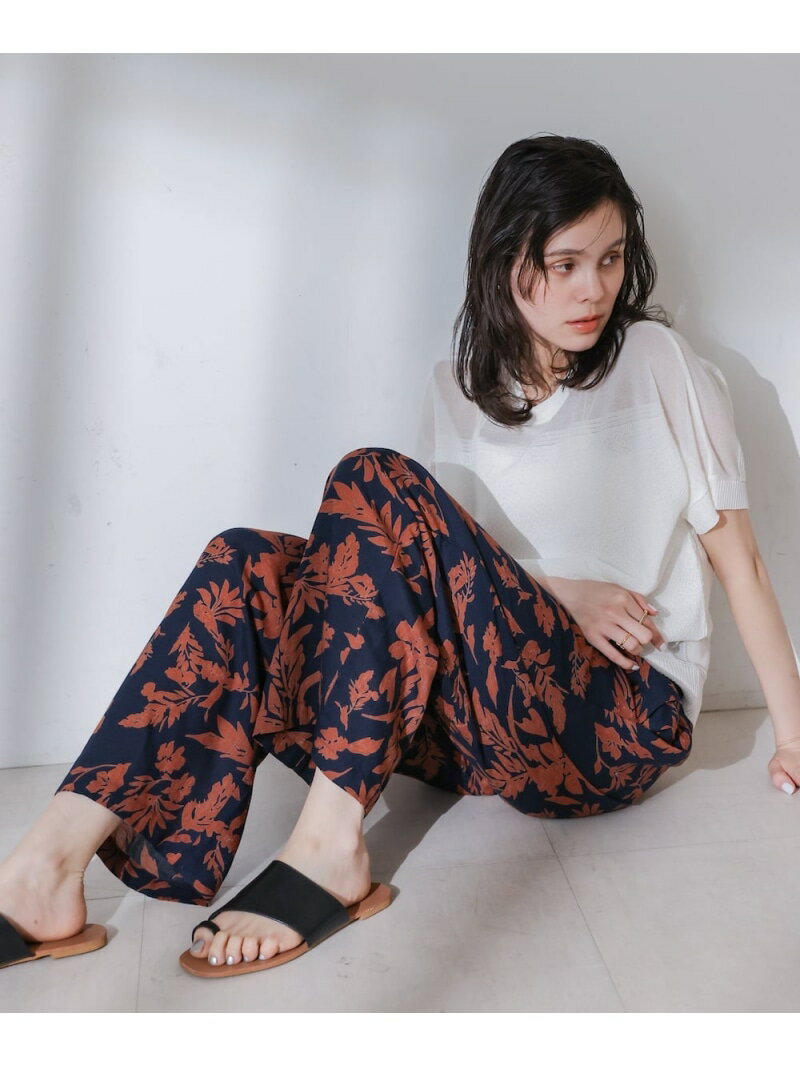 Rakuten - 【SALE／29%OFF】麻レーヨンボタニカルパンツ Bou Jeloud バブ / ブージュルード パンツ その他のパンツ ブラック ブラウン【RBA_E】【送料無料】[Rakuten Fashion]