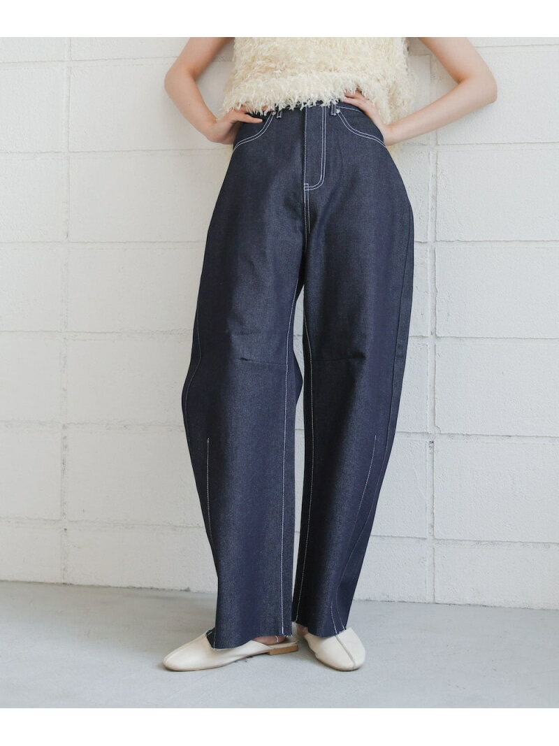 【SALE／55%OFF】【低身長向けサイズあり】カーブデニムパンツ Bab バブ / ブージュルード パンツ ジーンズ・デニムパンツ ブラック ブルー【RBA_E】[Rakuten Fashion]