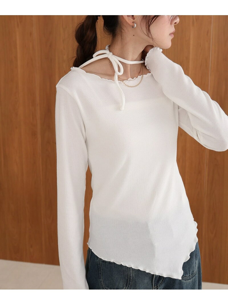 Rakuten - 【SALE／19%OFF】リボンメロートップス Bab バブ / ブージュルード トップス カットソー・Tシャツ ブラック グレー ホワイト【RBA_E】[Rakuten Fashion]