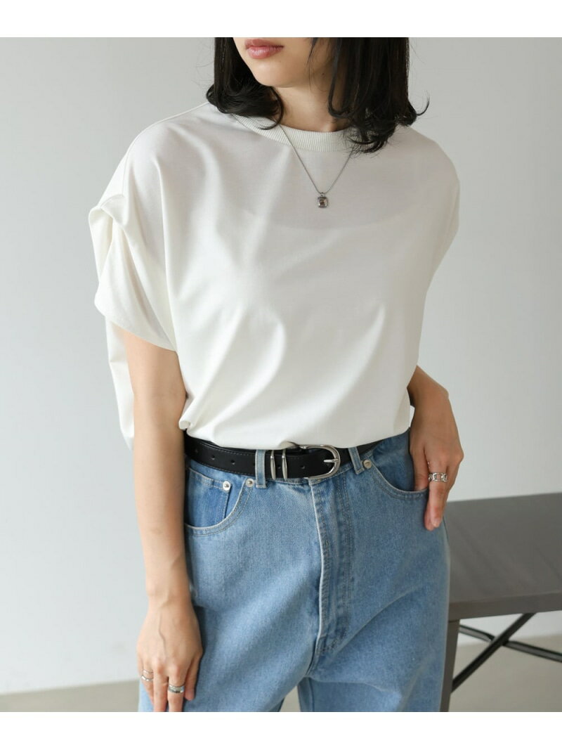 乐天商城 - 【SALE／30%OFF】シルケットライクポンチトップス Bab バブ / ブージュルード トップス カットソー・Tシャツ ホワイト グリーン【RBA_E】[Rakuten Fashion]