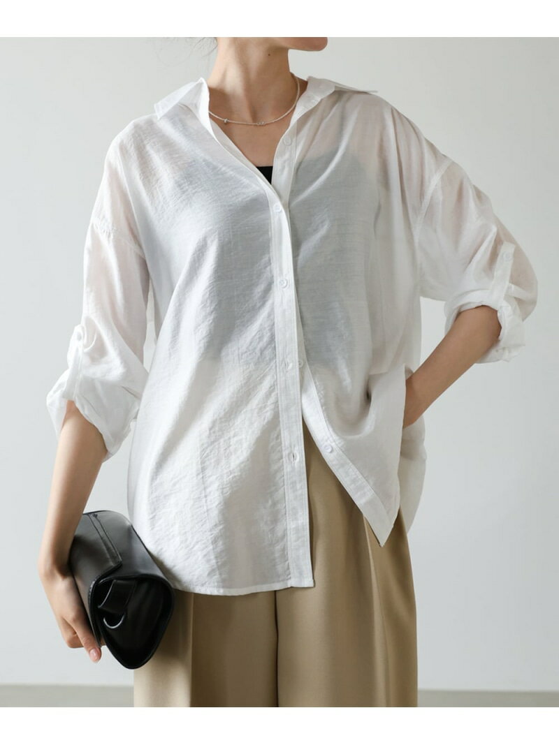 乐天商城 - 【SALE／28%OFF】ロールアップスリーブブラウス Bab バブ / ブージュルード トップス シャツ・ブラウス ブラック ホワイト イエロー ブルー【RBA_E】[Rakuten Fashion]
