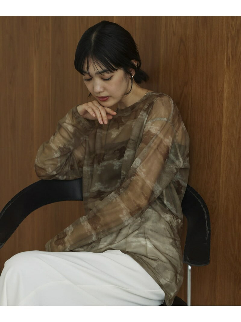 Rakuten - 【SALE／29%OFF】柄シアーインナー Bou Jeloud バブ / ブージュルード トップス カットソー・Tシャツ ブラック【RBA_E】[Rakuten Fashion]