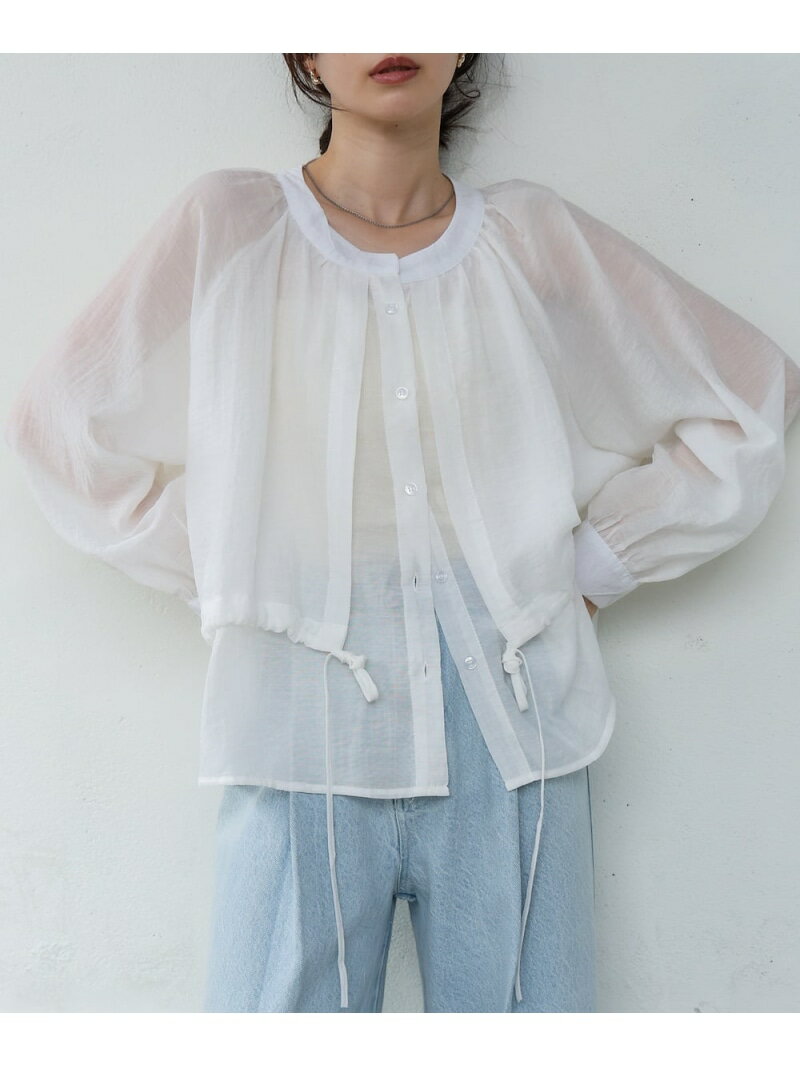 【SALE／35%OFF】シアーレイヤードデザインシャツ Bab バブ / ブージュルード トップス シャツ・ブラウス ブラック ホワイト ベージュ【RBA_E】[Rakuten Fashion]