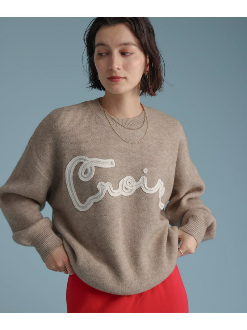 Rakuten - 【SALE／29%OFF】チュール刺繍ロゴニット Bou Jeloud バブ / ブージュルード トップス ニット ベージュ イエロー グレー【RBA_E】【送料無料】[Rakuten Fashion]