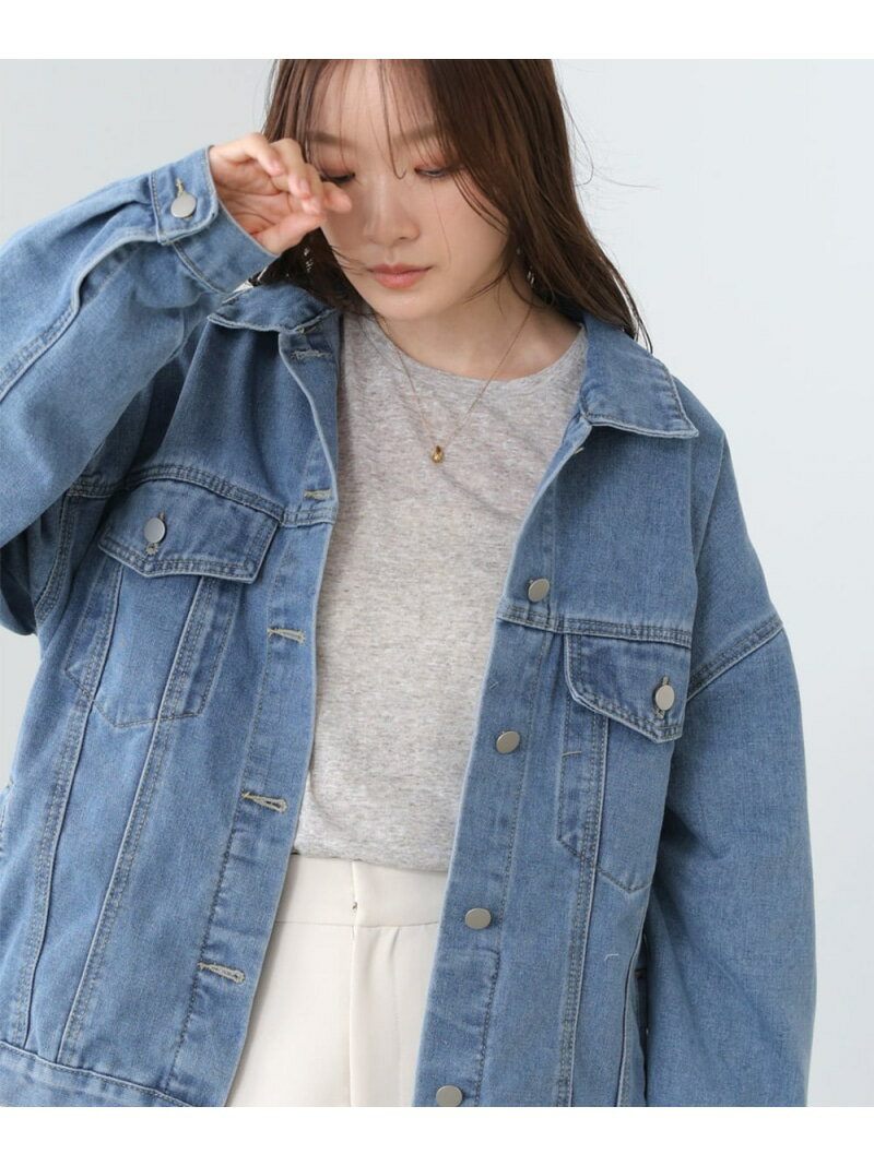 【SALE／30%OFF】ルーズデニムジャケット Bab バブ / ブージュルード ジャケット・アウター デニムジャケット ネイビー ブルー【RBA_E】【送料無料】[Rakuten Fashion]