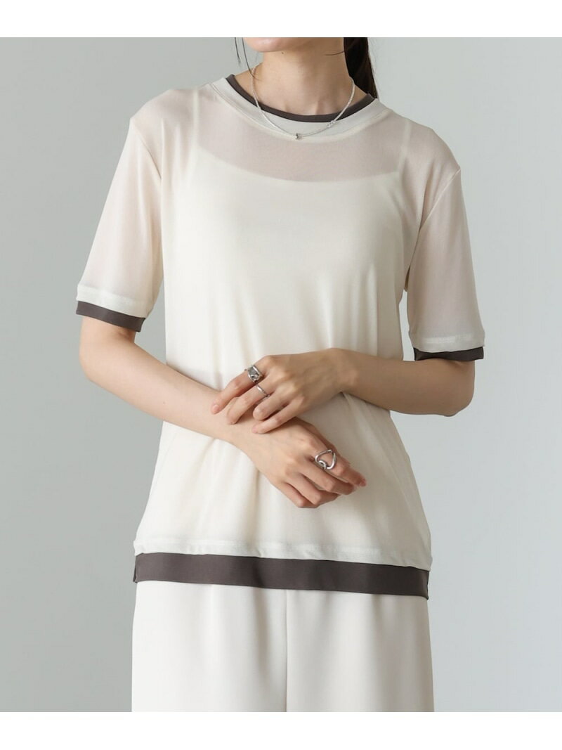 乐天商城 - 【SALE／20%OFF】配色レイヤードライクシアーカットソー Bab バブ / ブージュルード トップス カットソー・Tシャツ ホワイト グレー ピンク【RBA_E】[Rakuten Fashion]