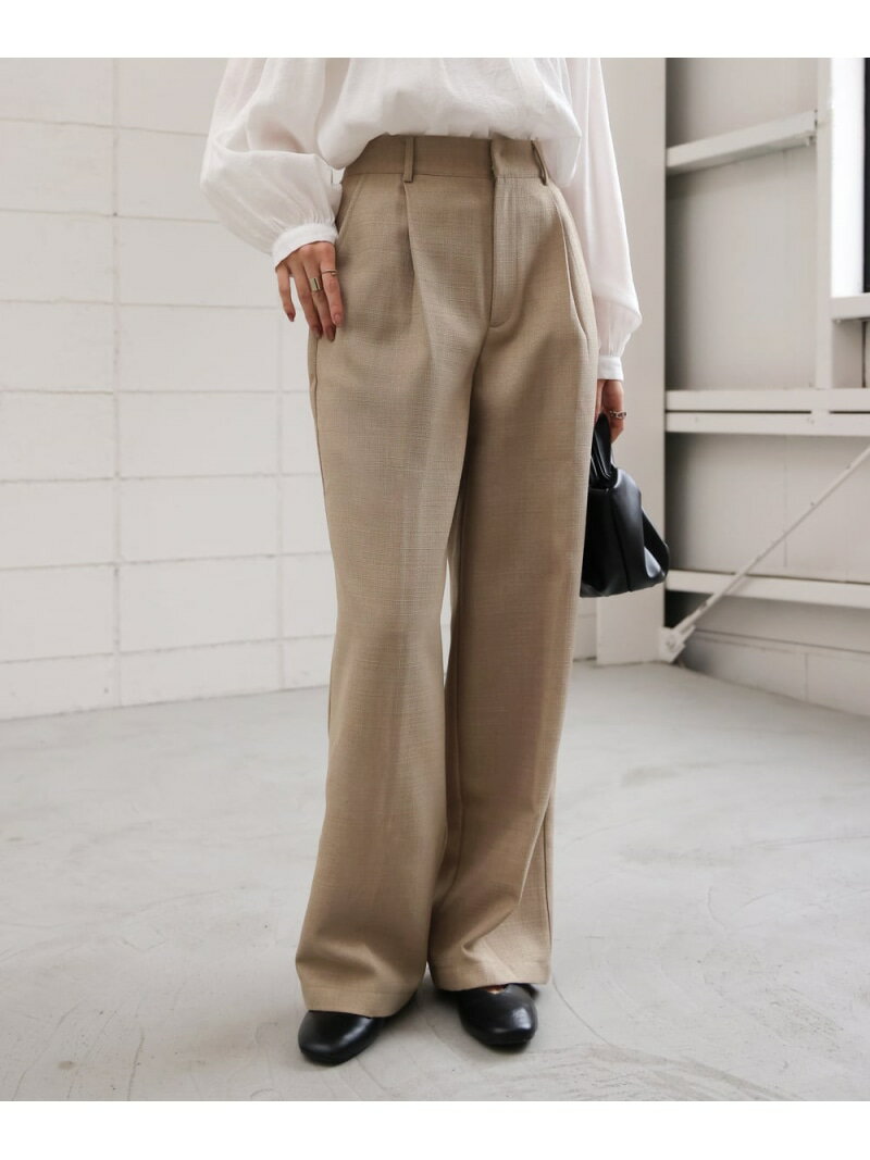 乐天商城 - 【SALE／20%OFF】【セットアップ対応】ツイードタックワイドパンツ Bab バブ / ブージュルード パンツ スラックス・ドレスパンツ ブルー【RBA_E】【送料無料】[Rakuten Fashion]