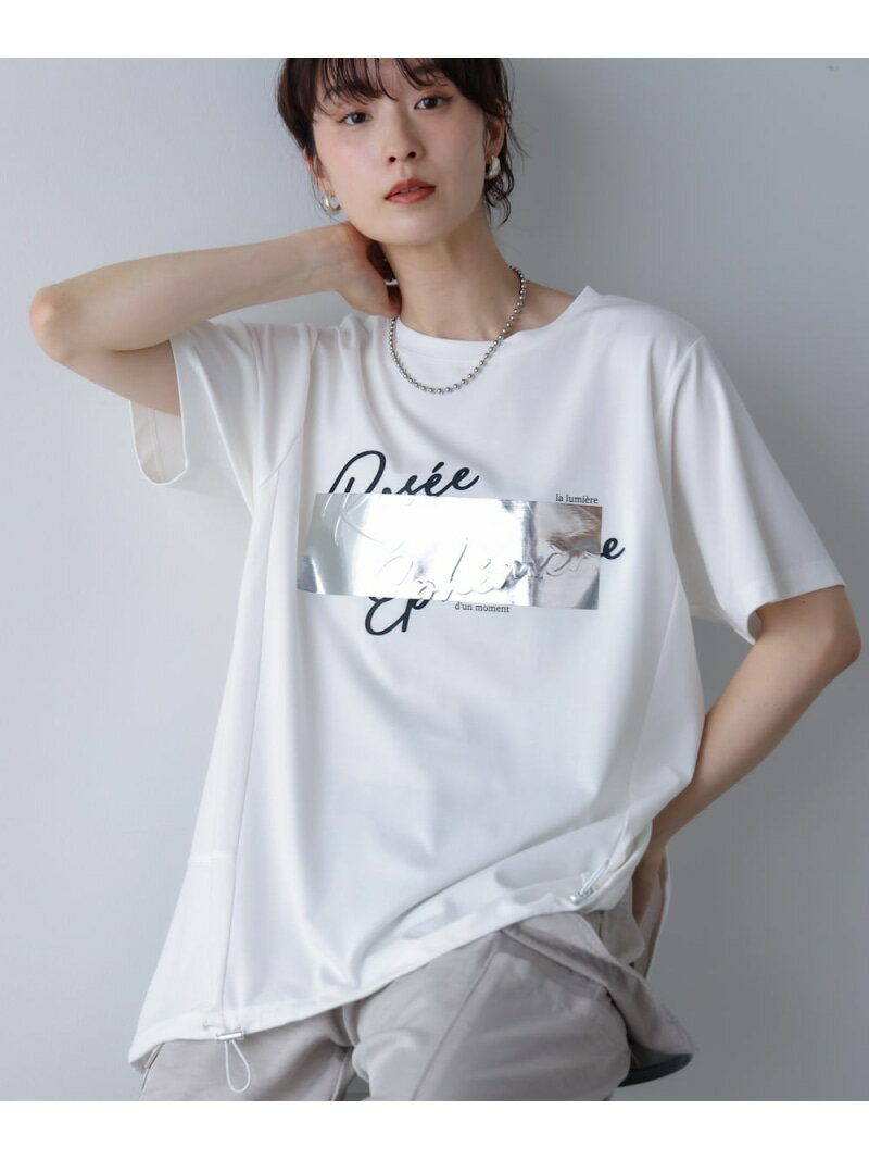 乐天商城 - 【SALE／32%OFF】箔エンボスロゴチュニック Bou Jeloud バブ / ブージュルード トップス カットソー・Tシャツ ホワイト ベージュ ブラック【RBA_E】【送料無料】[Rakuten Fashion]