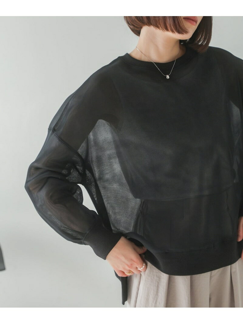 【SALE／40%OFF】クリアダンボールプルオーバー Bou Jeloud バブ / ブージュルード トップス スウェット・トレーナー ブラック ホワイト【RBA_E】[Rakuten Fashion] linkit-10006187 Bab/Bou Jeloud サンプル画像2