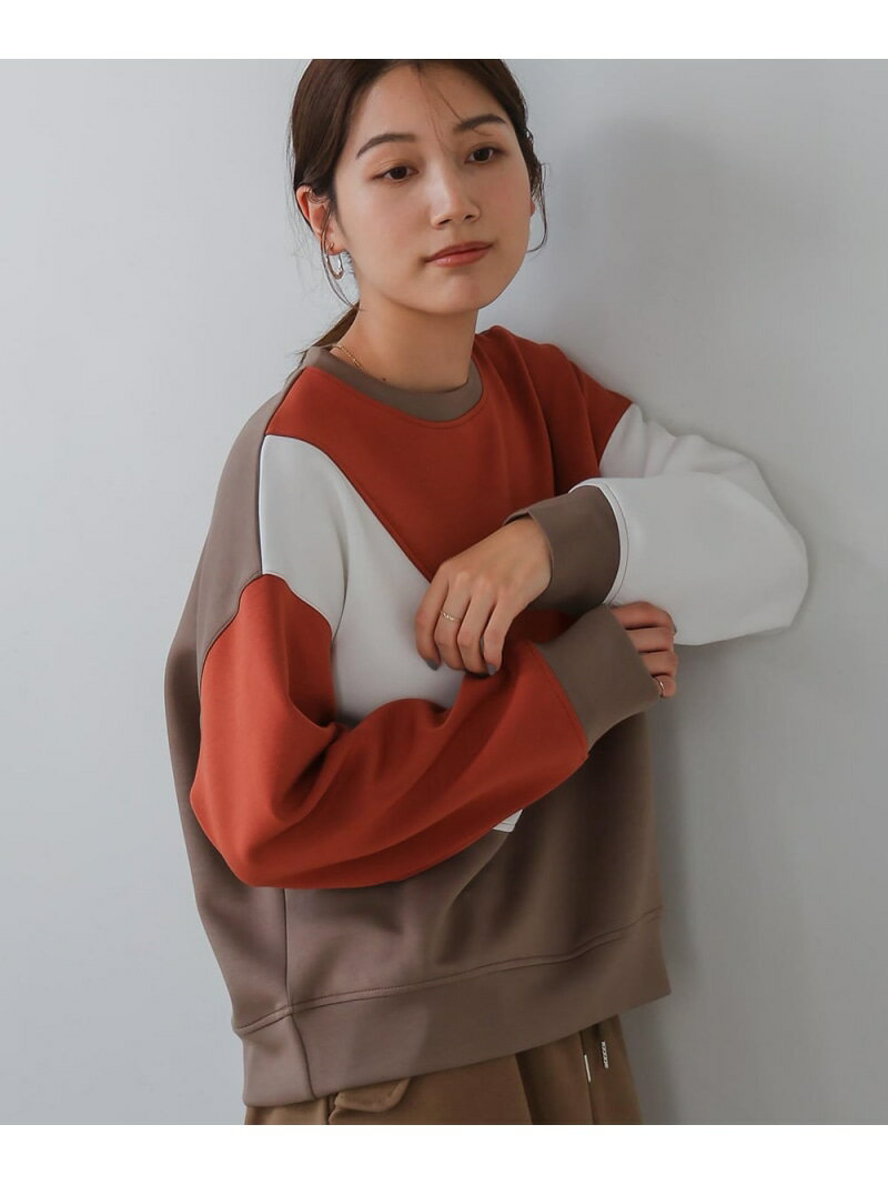 【SALE／30%OFF】ブロッキングトップス Bou Jeloud バブ / ブージュルード トップス カットソー・Tシャツ ブラウン ブルー【RBA_E】【送料無料】[Rakuten Fashion]