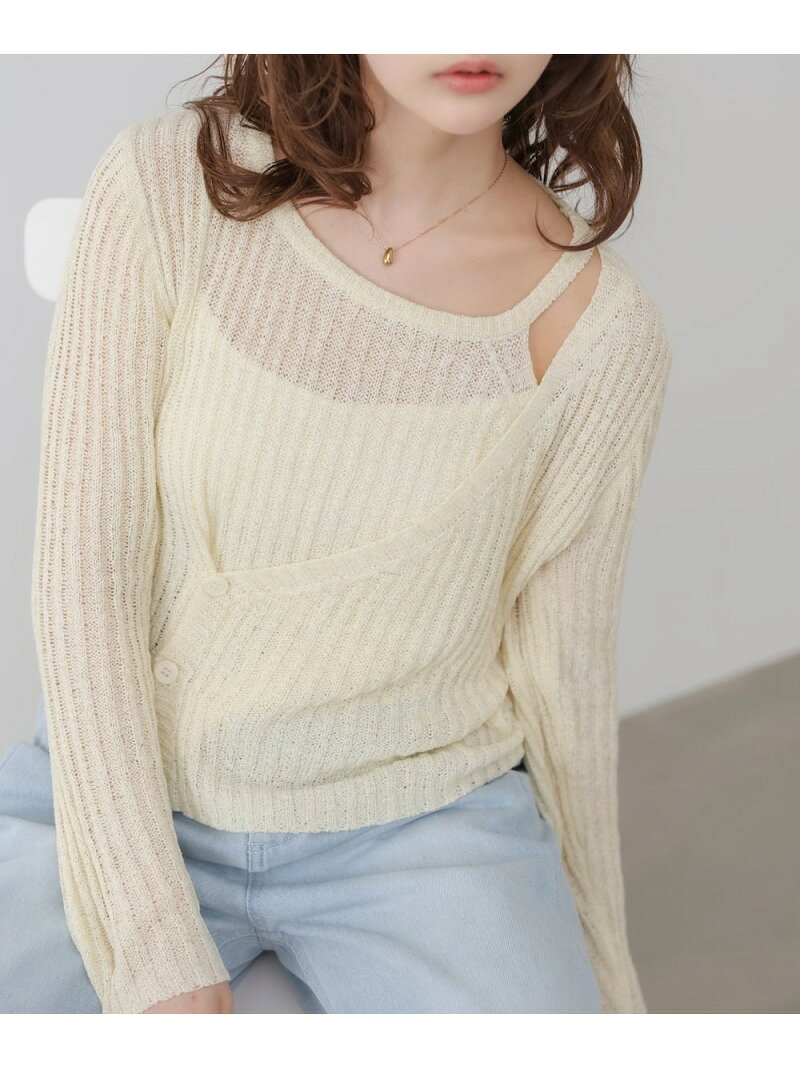 Rakuten - 【SALE／10%OFF】レイヤードデザインニットトップス Bab バブ / ブージュルード トップス ニット ホワイト ブラック ベージュ グレー ブラウン【RBA_E】[Rakuten Fashion]