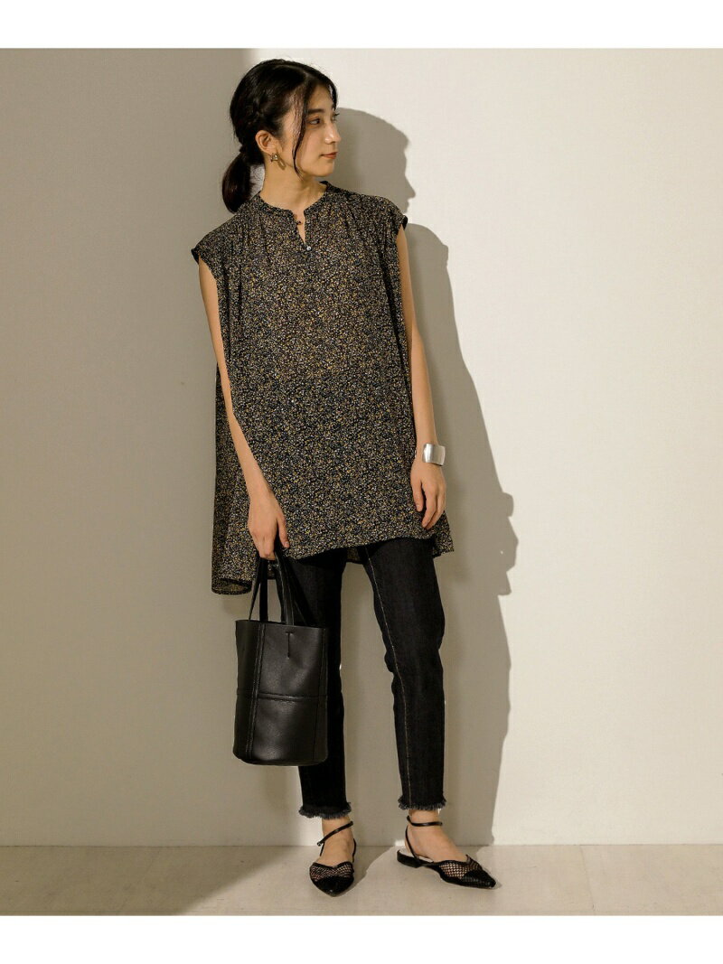 【SALE／49%OFF】シャーリングフレアチュニック Bou Jeloud バブ / ブージュルード ワンピース・ドレス チュニック ネイビー ブラック【RBA_E】[Rakuten Fashion]