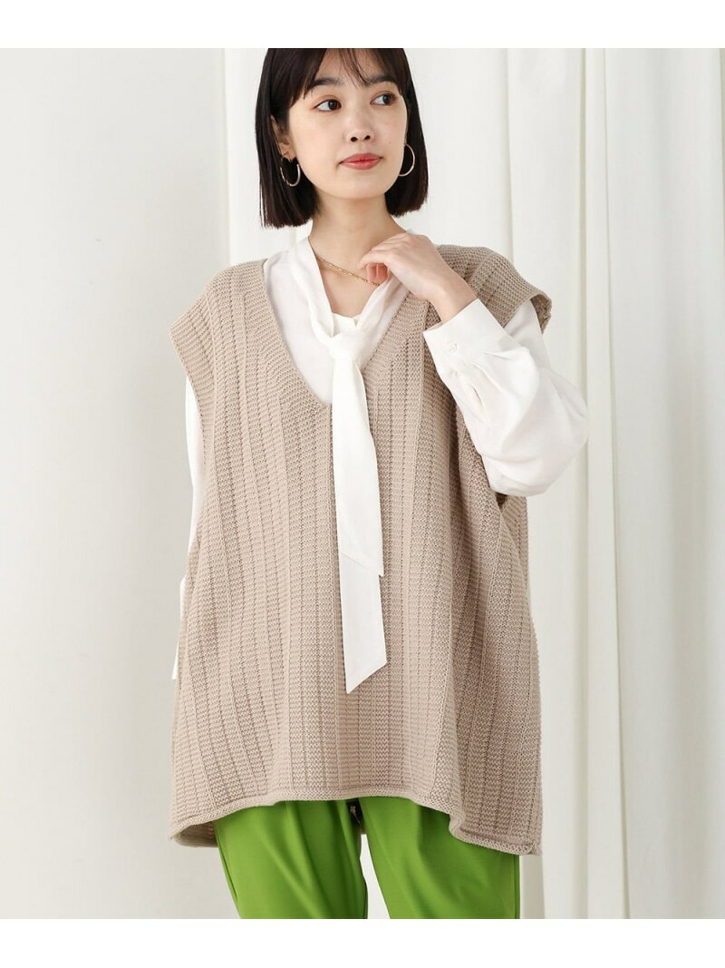 Rakuten - 【SALE／20%OFF】ニットベスト Bou Jeloud バブ / ブージュルード トップス ベスト・ジレ ベージュ ブラック【RBA_E】[Rakuten Fashion]