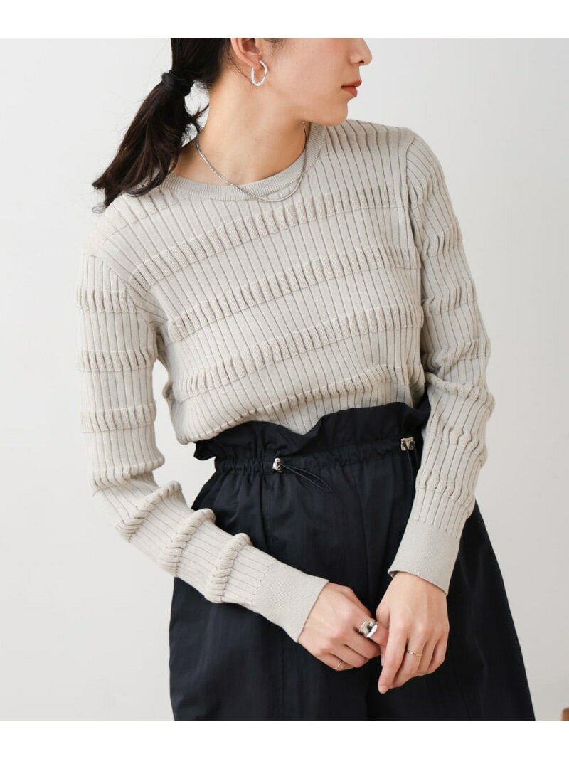 Rakuten - 【SALE／40%OFF】変わり編みボーダープルオーバー Bou Jeloud バブ / ブージュルード トップス カットソー・Tシャツ グレー オレンジ【RBA_E】【送料無料】[Rakuten Fashion]