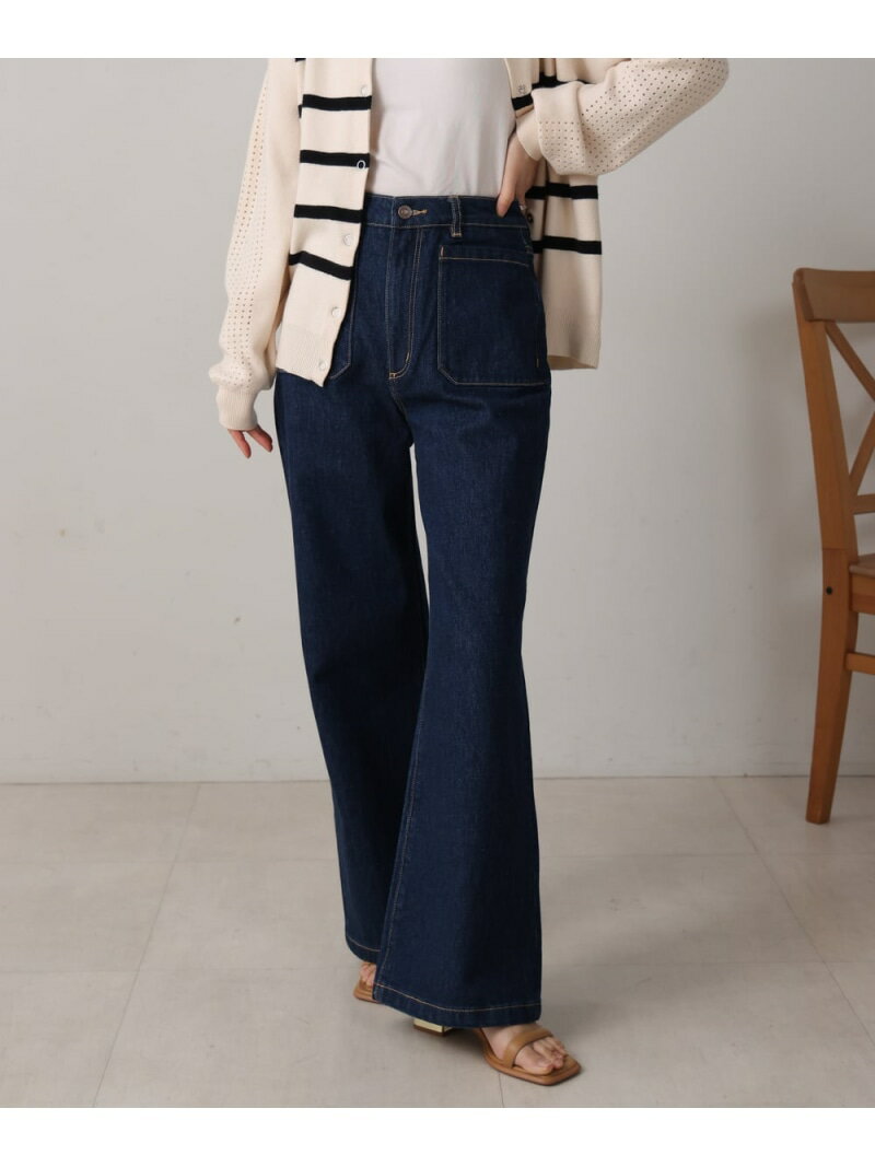 Rakuten - 【SALE／20%OFF】ローラスリンレンデニム Bou Jeloud バブ / ブージュルード パンツ ジーンズ・デニムパンツ ネイビー【RBA_E】【送料無料】[Rakuten Fashion]