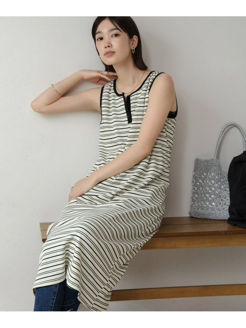 Rakuten - 【SALE／39%OFF】リップルボーダーキャミワンピース Bou Jeloud バブ / ブージュルード ワンピース・ドレス ワンピース ブラック ホワイト【RBA_E】[Rakuten Fashion]
