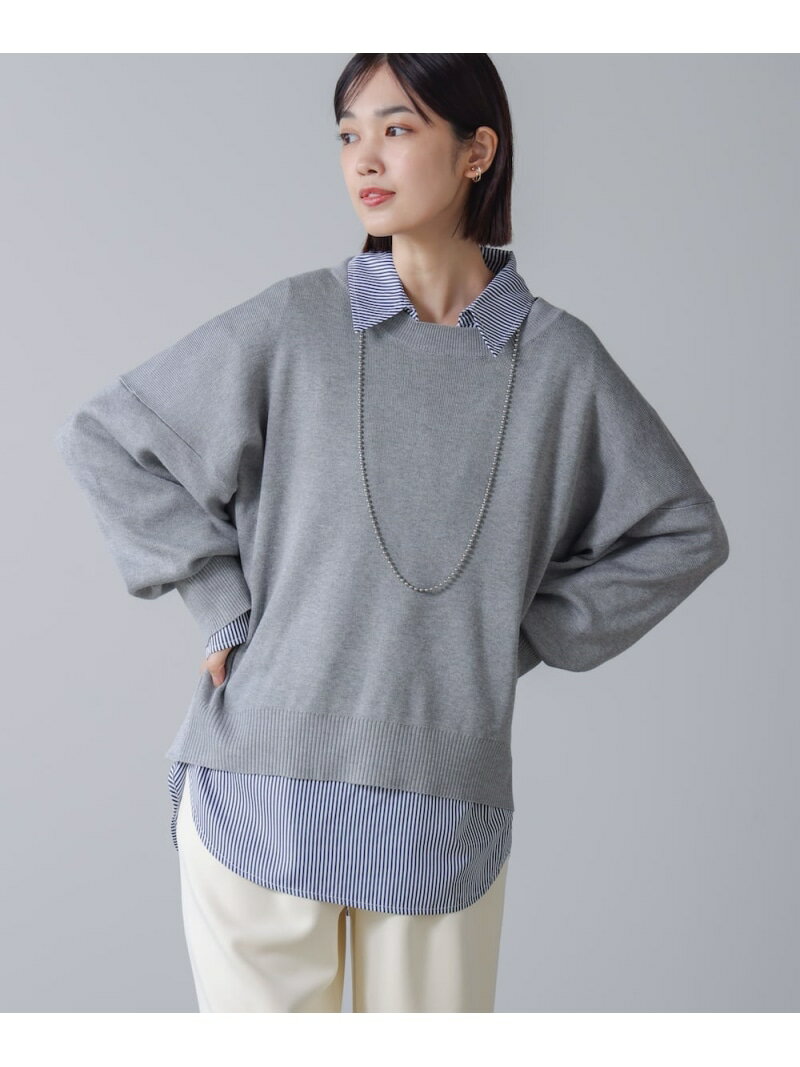 【SALE／25%OFF】ゆるニットセットレイヤードプルオーバー Bou Jeloud バブ / ブージュルード トップス ニット ブラック レッド グレー【RBA_E】【送料無料】[Rakuten Fashion]