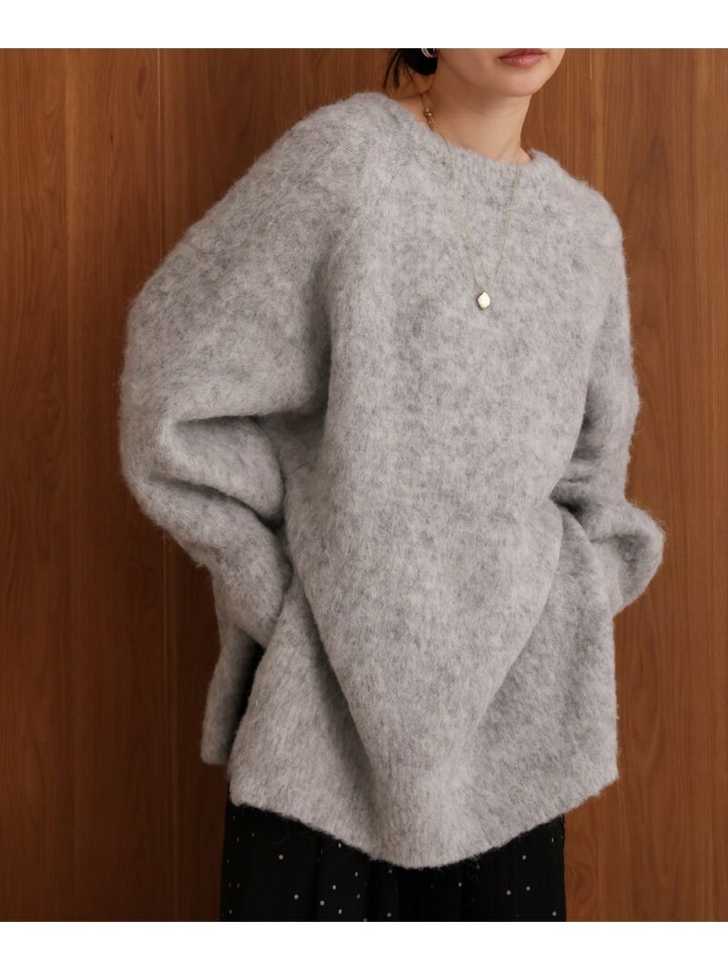 乐天商城 - 【SALE／40%OFF】モヘアタッチニット2WAYプルオーバー Bab バブ / ブージュルード トップス ニット ブラウン グレー【RBA_E】[Rakuten Fashion]