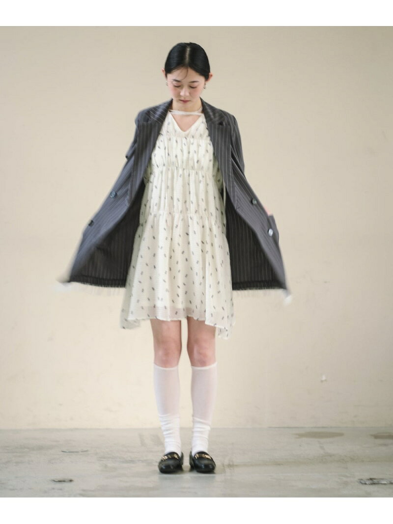 花柄プリントミニワンピース Bab バブ / ブージュルード ワンピース・ドレス ワンピース ホワイト ブラック【先行予約】*【送料無料】[Rakuten Fashion]