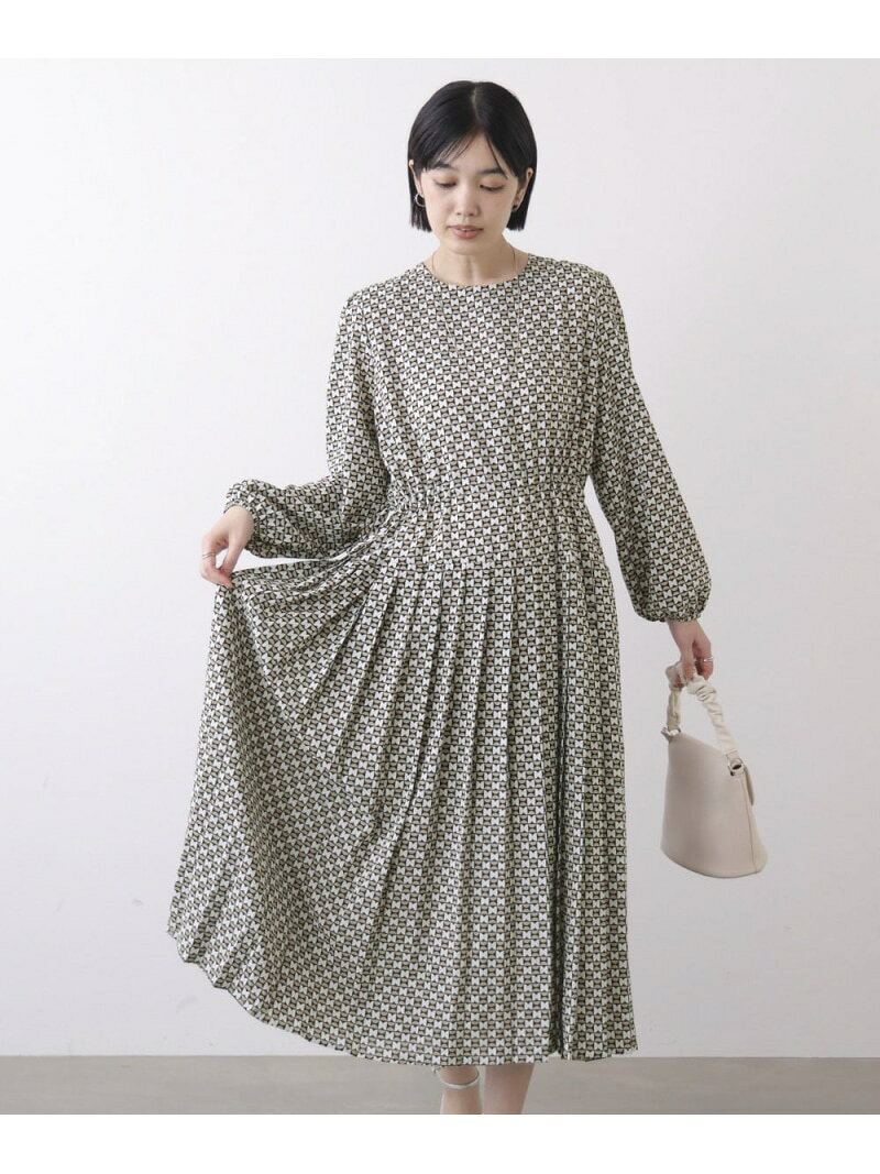 Rakuten - 【SALE／20%OFF】幾何学ワンピース Bou Jeloud バブ / ブージュルード ワンピース・ドレス ワンピース ベージュ ブルー【RBA_E】【送料無料】[Rakuten Fashion]