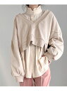 【SALE/50%OFF】深Vネックショート丈スウェット Bab バブ / ブージュルード トップス スウェット・トレーナー カーキグリーン ピンク ベージュ【...