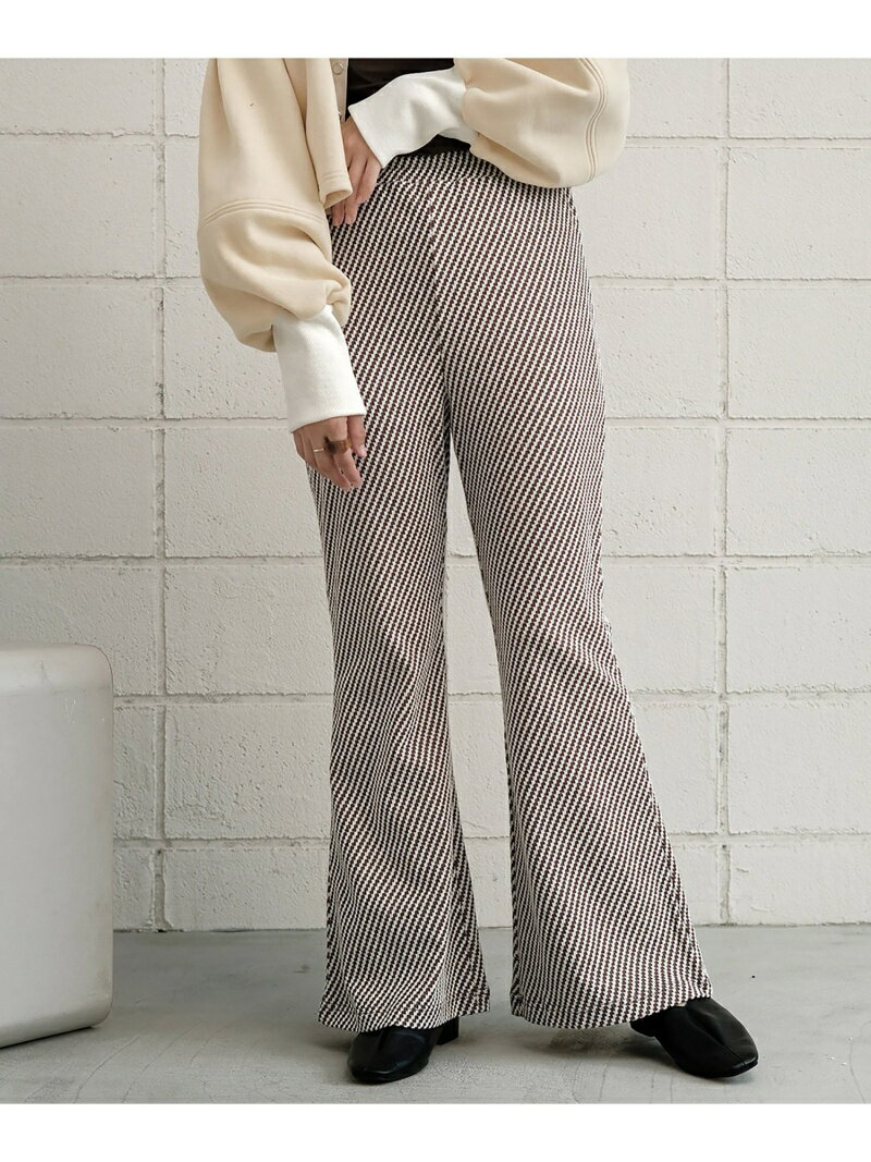 Rakuten - 【SALE／54%OFF】カットジャガードフレアパンツ Bab バブ / ブージュルード パンツ その他のパンツ ブラウン グリーン ネイビー【RBA_E】[Rakuten Fashion]