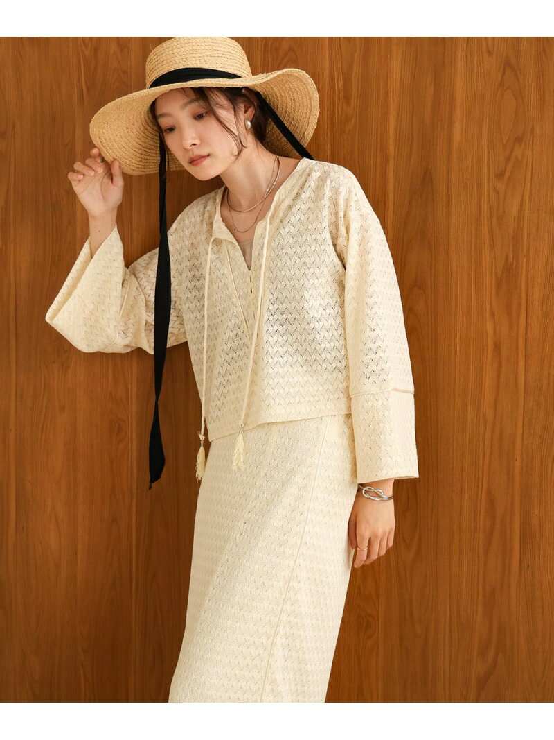 Rakuten - 【SALE／29%OFF】【セットアップ対応可】エンブロイダリーレースカフタンブラウス Bab バブ / ブージュルード トップス シャツ・ブラウス ホワイト ピンク カーキグリーン【RBA_E】【送料無料】[Rakuten Fashion]