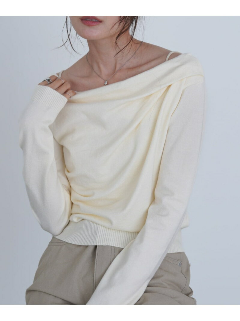 【SALE／29%OFF】クロスドレープニットプルオーバー Bab バブ / ブージュルード トップス ニット ピンク ブラウン ホワイト【RBA_E】[Rakuten Fashion]