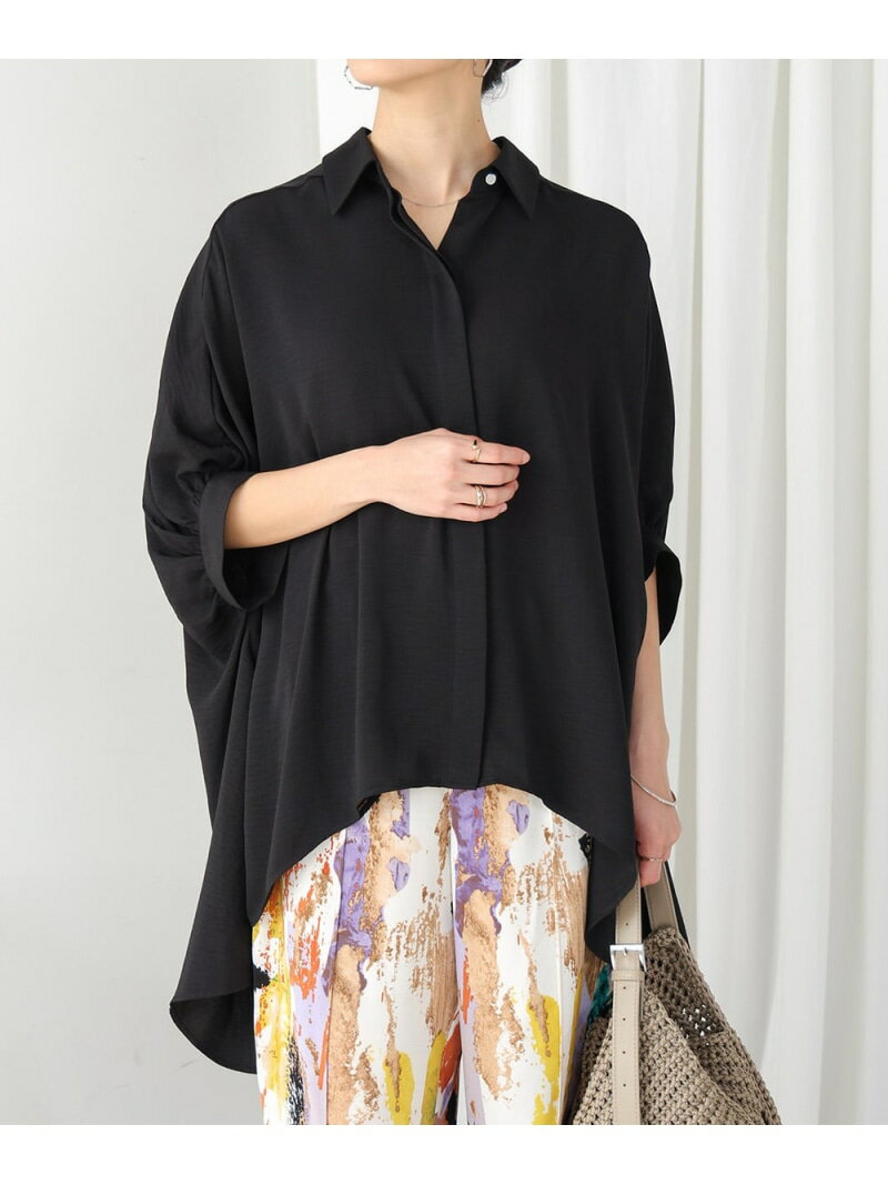 【SALE／20%OFF】麻ライクシャツチュニック Bou Jeloud バブ / ブージュルード ワンピース・ドレス チュニック イエロー カーキグリーン ブラック【RBA_E】【送料無料】[Rakuten Fashion]