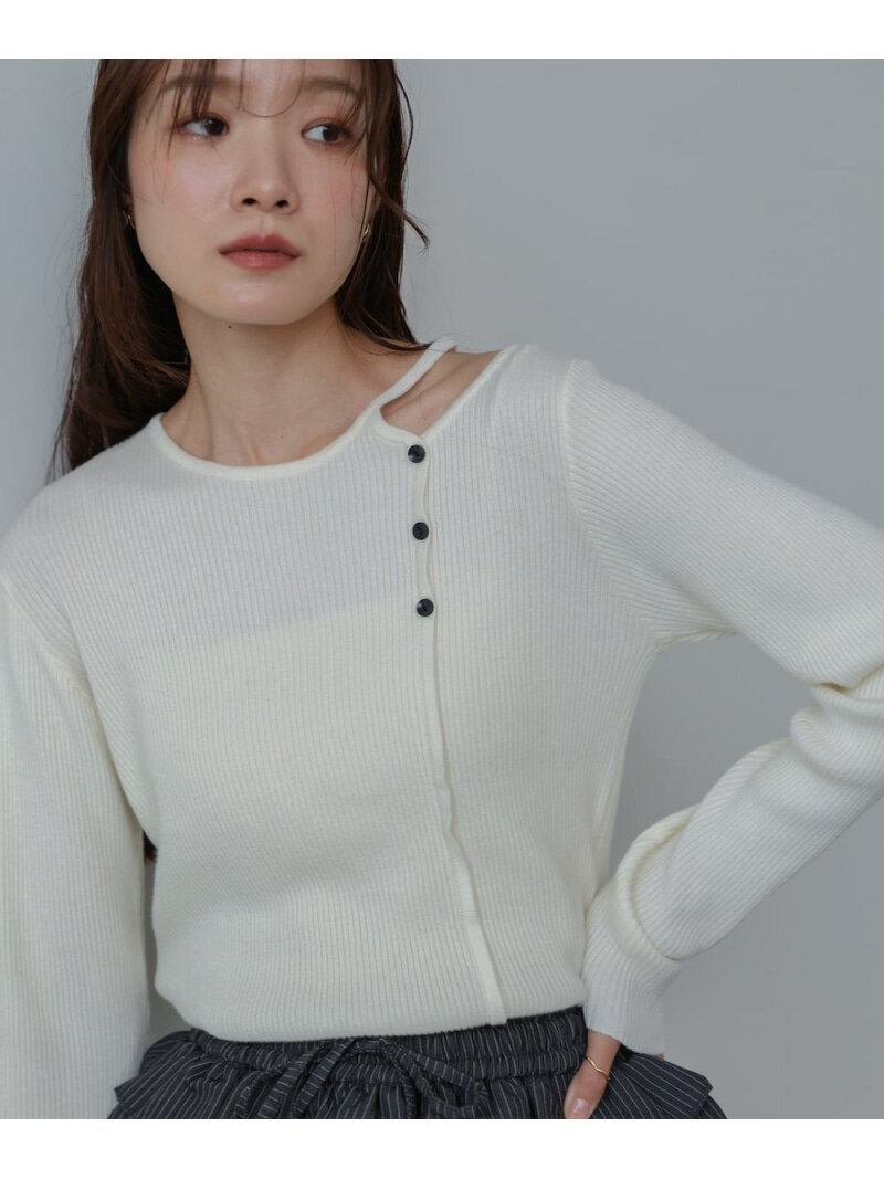 Rakuten - 【SALE／19%OFF】ショルダースリットニットトップス Bab バブ / ブージュルード トップス ニット レッド ブラウン ホワイト【RBA_E】[Rakuten Fashion]