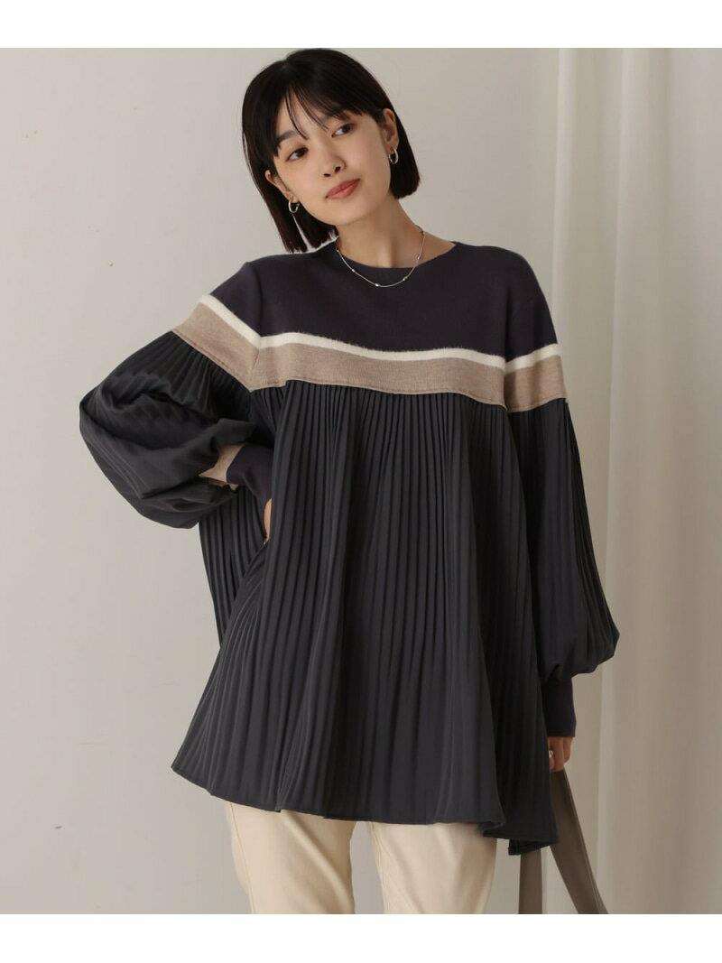 乐天商城 - 【SALE／20%OFF】異素材プリーツプルーオーバー Bou Jeloud バブ / ブージュルード トップス カットソー・Tシャツ カーキグリーン ブラック グレー ベージュ【RBA_E】【送料無料】[Rakuten Fashion]