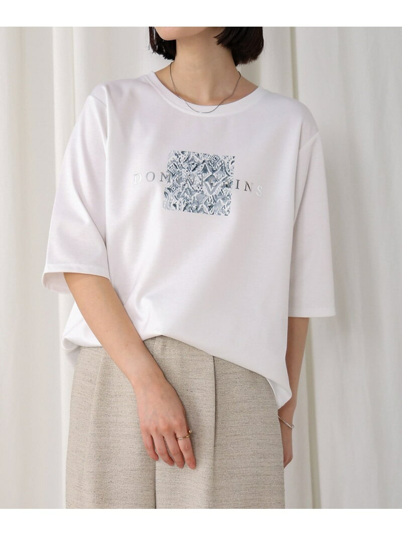 Rakuten - 【SALE／20%OFF】ポンチローマアート柄Tシャツ Bou Jeloud バブ / ブージュルード トップス カットソー・Tシャツ ホワイト ネイビー【RBA_E】【送料無料】[Rakuten Fashion]