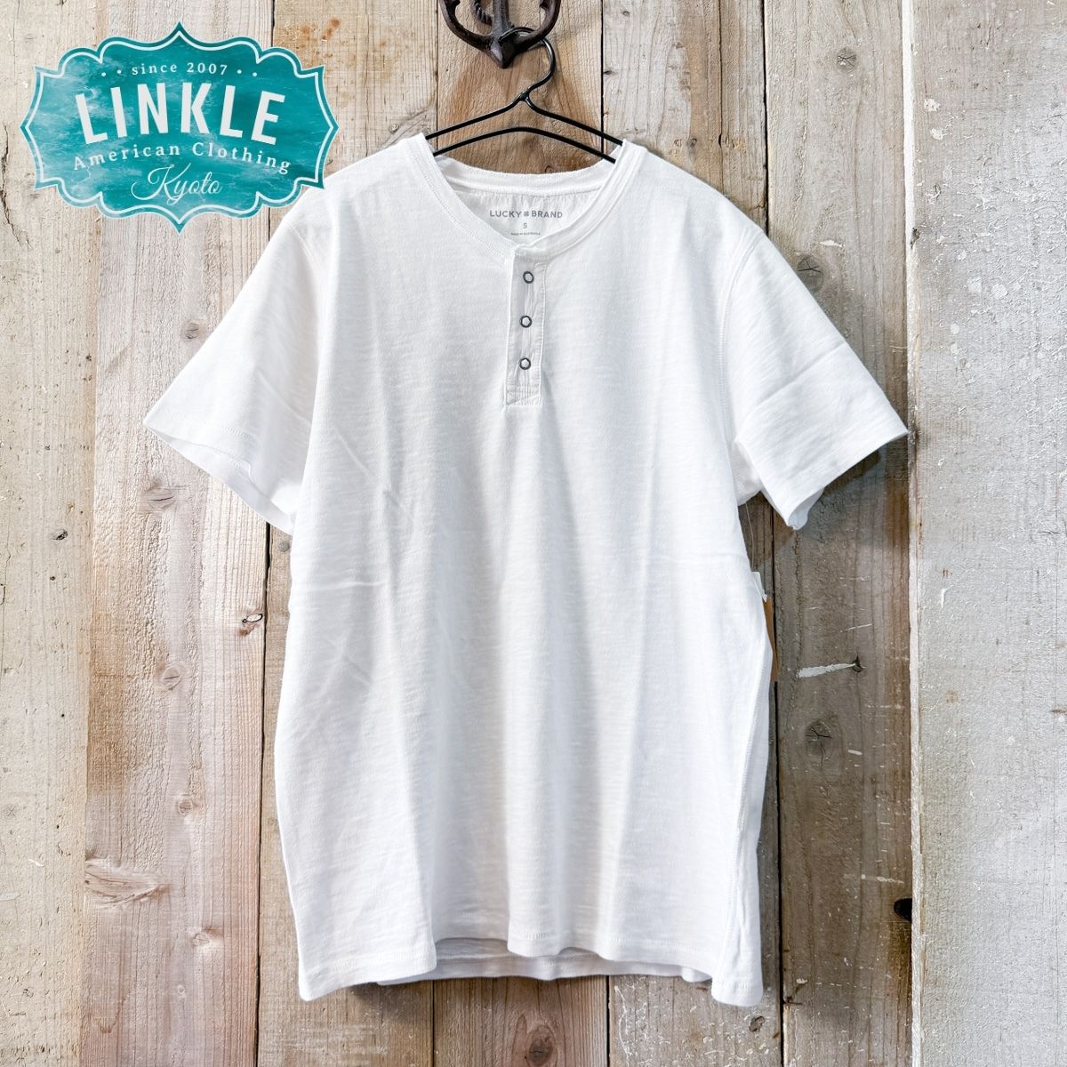 Rakuten - Lucky Brand(ラッキーブランド)スラブ ヘンリー Tシャツ【 無地 ヘンリーネック】