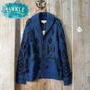 Lucky Brand(ラッキーブランド)【Yellow Stone】インディゴ ネイティブ カーディガン【メンズ ショールカラー 】