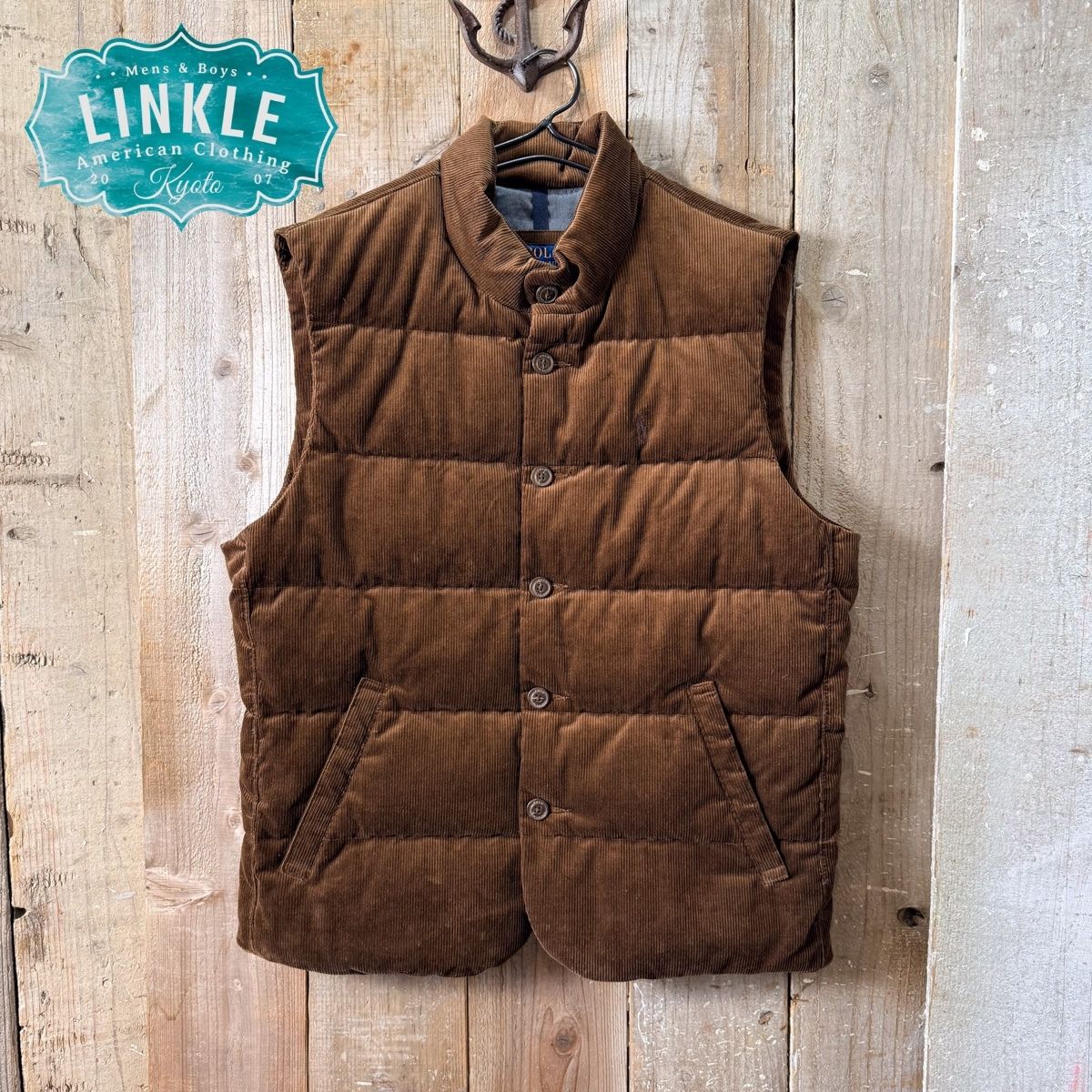 Polo Ralph Lauren(ポロ ラルフローレン)コーデュロイ ダウン ベスト【 メンズ Wynton コーデュロイ ベスト 】