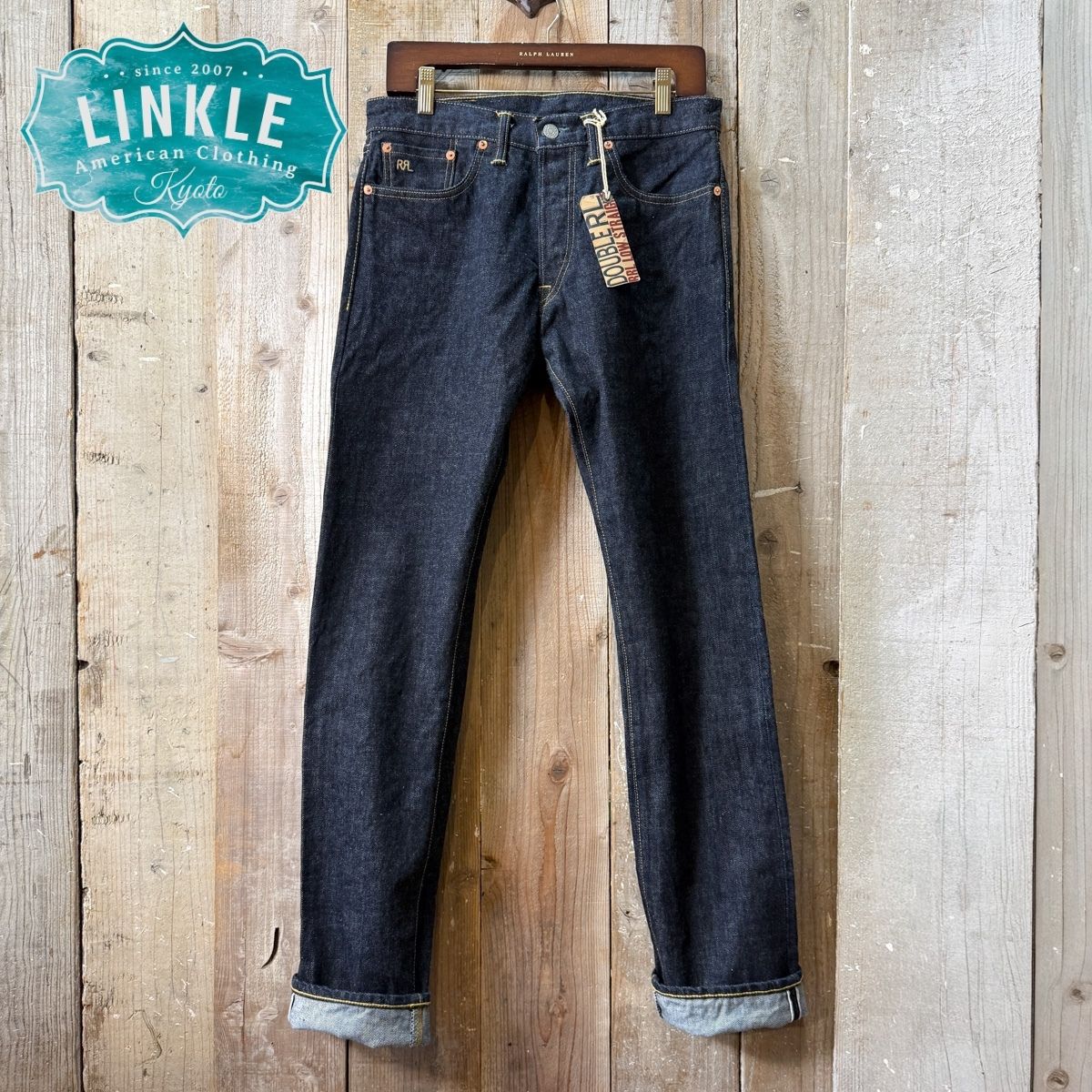 RRL - RRL(ダブルアールエル ラルフローレン)【Low Straight】ワンウォッシュ ジーンズ 【 スリム ストレート アメリカ製 赤耳 セルビッジ 】