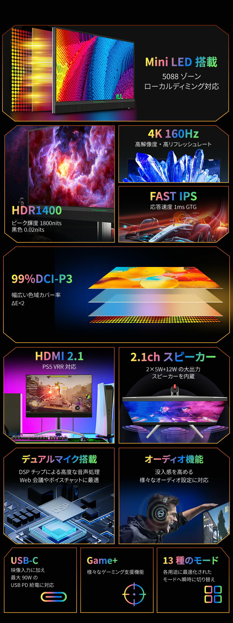 【中古】Dell 4Kモニター 23.8インチ P2415Q(3年間無輝点交換保証/sRGB 99%/広視野角/IPS非光沢/フリッカーフリー/DP,mDP,HDMI/高さ調整/回転)