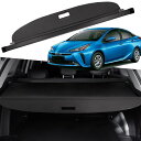 延長型カーゴカバー トヨタ プリウス (2016-2019)用 全モデル ブラック 延長型トランクカバー インテリアアクセサリー 家族へのギフト (キャンバス)
