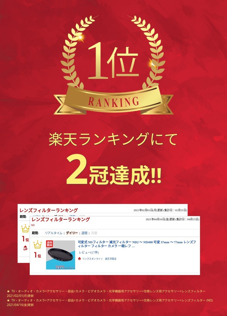 �ڳ�ŷ1�̳����� ���Ѽ� ND�ե��륿�� �����ե��륿�� ND2 �� ND400 ���� 37mm �� 77mm ��󥺥ե��륿�� �ե��륿�� ����� ����� ���ʼ̿� ���� ���� ���� �ɻ� 30���ݾ�