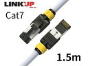  LAN ケーブル Cat7-1.5m 30AWG 10ギガビット RJ45 コネクタ S/FTP 二重 シールド カテゴリ7 カテゴリ6a 超高速 Cable (将来の40G対応可能) カラー ホワイト ブラック オンラインゲーム PS4 zoom ルーター ストレート ルーター