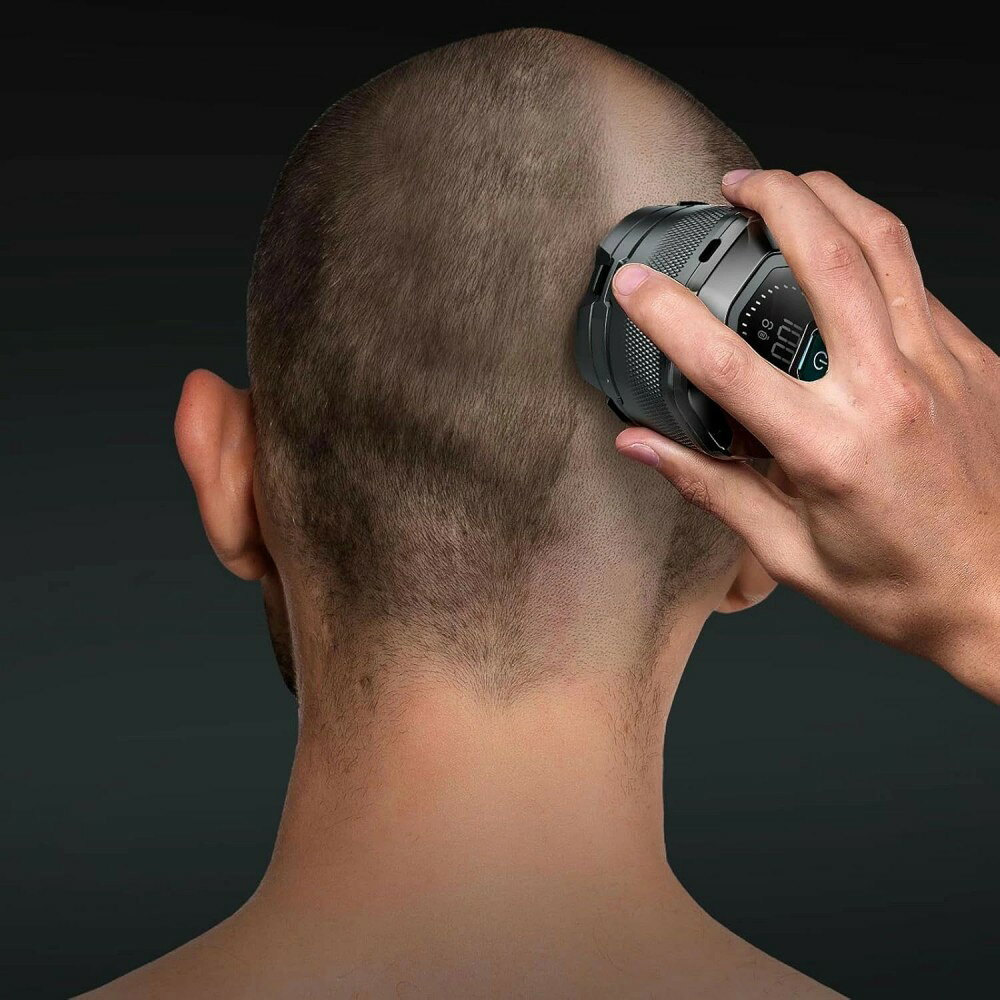 【スキンヘッド専用シェーバー】柔軟性に優れ6Dフローティングヘッドが360 回転し、頭と顔の輪郭に沿って動き、頭と顔の凹凸にしっかり密着します。快適でしっかりとしたシェービングをお約束します。ダブルループ外刃ネットと99枚鋭利なパワーカット刃の自動研磨システムを搭載だから、強くなパワーで爽快なスキンヘッドシェービングを実現！【着脱式マグネットヘッド&amp;大な貯蔵スペース】マグネット式で簡単に取り外せるため、水で流れだけで簡単にきれいになります。スキンヘッドシェーバーの毛髪貯蔵スペースもアップデートし、従来品よりスペースが20%アップ。頻繁的に毛髪の清潔は必要ない、毛髪を詰まることを防ぎます。【IPX6防水機能&amp;お風呂剃り対応可能】スキンヘッド用シェーバーはIPX6基準を満たした防水モデルとなります。お風呂剃りにも対応てき、シェービングフォームを使用した肌にやさしいシェービングが可能です。このスキンヘッドシェーバーは髭が硬い人と敏感肌の方におすすめ。水や液体に浸さないでください。