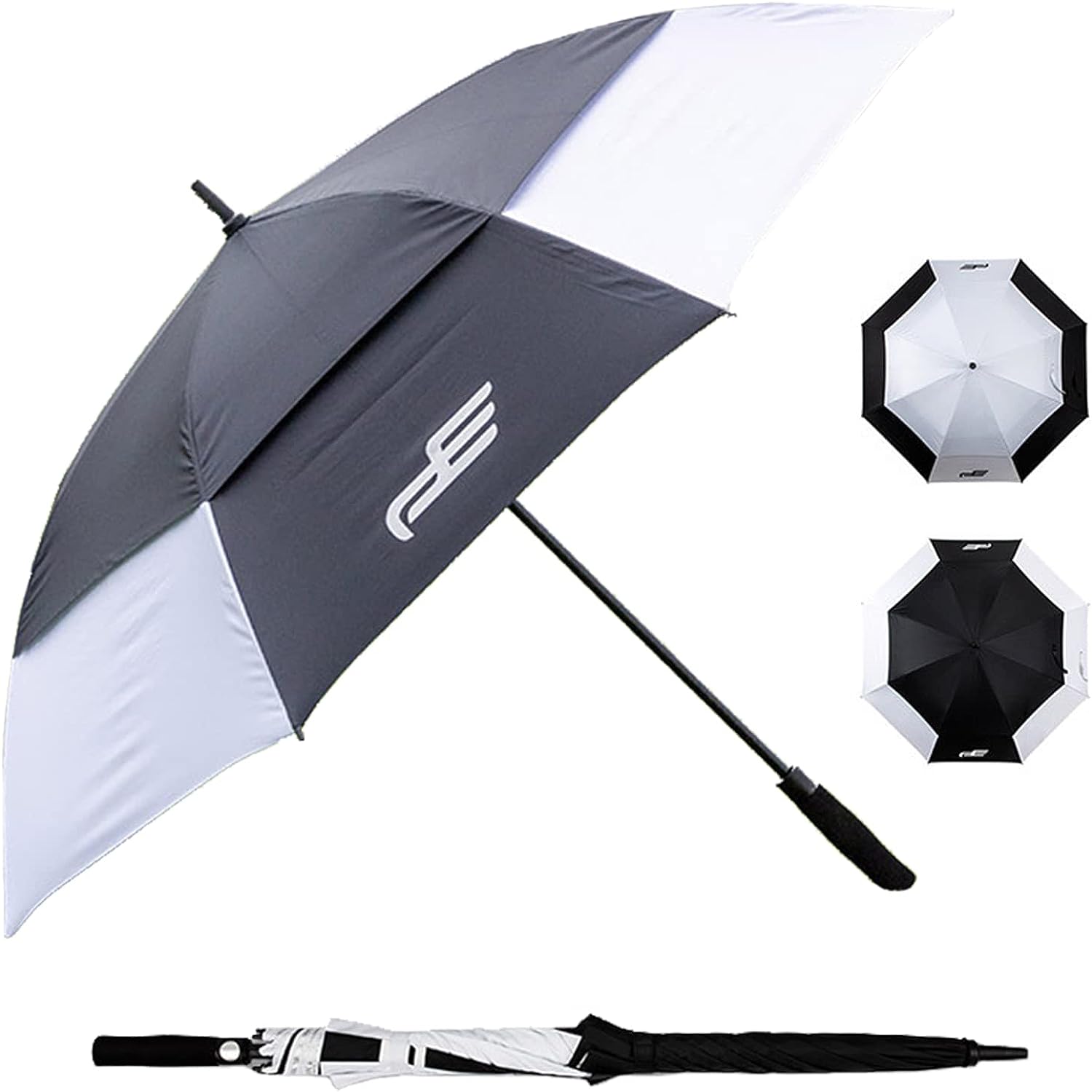 ■商品説明■ ●収納時：(約)直径5cm*長さ102cm ●使用時：(約)直径135cm*長さ102cm ●重量：(約)750g ●材質：190T ポリエステル / グラスファイバー 他 ●遮光率：100% ●UV遮蔽率：99.9% ●UPF評価：UPF50+ 【高品質】加工する際、表面に防水/防風効果のあるシルバーコーティングを施し、シルバーラバーコーティングを形成することで、風や雨に強い生地となり、最も重要なことは、ポリエステル自体が非常に優れた強度と耐摩耗性を持つことに加えて、製品をより耐久性のあるものにします。さらに、遮光性、放射線防護性を持っています。 【直径135cmの大型サイズ】 紫外線を防ぎ、日差しによる暑さも和らげる晴雨兼用の日傘。使用時の直径は約135cm！体の大きな男性もゆったり入れます。男女問わず2-3人でも余裕の大きさです。 【風を通す二重構造】 生地は二重構造なので重ねた生地の隙間から風が通り抜けて涼しく、強風で傘をさしていても風の抵抗が緩和されて歩きやすくなっています。 【適用シーン】大型サイズで日焼け防止、UVカット、耐風性に優れているため、普段使いだけでなく、アウトドアシーンでも大活躍する傘です。 例えば、ゴルフ、釣り、レース観戦など。 ◇ ご注意 ※日本語説明書は付属致しません。 ※仕様は予告なく変更する場合がございます。 ※ 全商品、「離島.一部地域」は別途 送料が掛かります。 ※検品を行っておりますが輸入品のため、多少の傷や汚れ等はご了承下さい。 ※不備などございましたら、必ずはじめに弊社までご連絡ください。