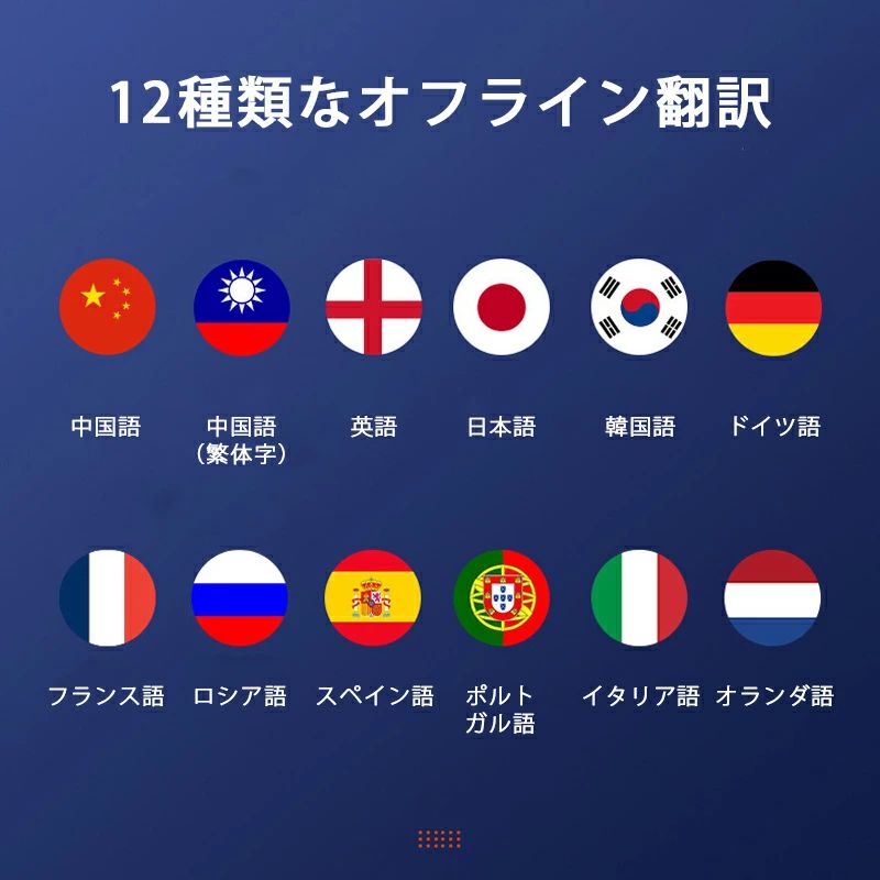 翻訳機 音声翻訳機 世界283ヵ国対応 瞬間双方向オンライン翻訳＋オフライン翻訳＋...