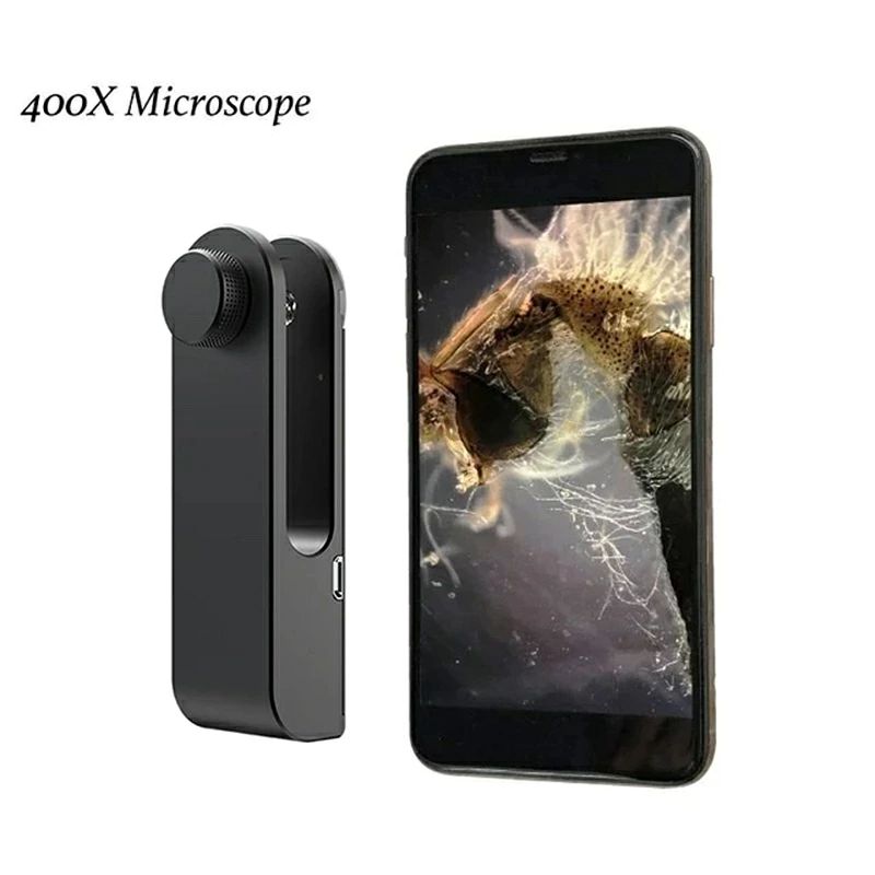 倍率400倍のミクロの世界をスマホでスマホ用マイクロスコープが登場!!! 倍率400倍のミクロの世界へようこそ。 ●最大倍率はなんと400倍。 スマホに簡単設置できるから多用途にミクロの世界を観察。 科学研究や頭皮チェックなど幅広く活躍。 ●LEDライト搭載で細かい部分もはっきり 肉眼では確認できないミクロの世界を堪能できます。 ●頭皮・ハンダ付け・品質・皮膚のチェックに活躍。 持ち歩き簡単の手のひらサイズ ●利用シーン / 利用方法・操作方法 モバイル顕微鏡は、室内でも屋外でも気軽に使用する事が出来ます。 屋内の花や観葉植物の観察、野菜や果物の断面、人間の皮膚、人間の髪の毛やペットの髪の毛などを観てみるのも面白いかもしれません。 屋外では、木々や、木の葉、草花、、海岸では、砂や貝、魚のうろこなども観てみるとみると新しい発見があるかも知れません。 ※輸入品の為、日本語説明書は付属しておりません。 ※カメラはスマホのカメラを使用しての撮影となります ※そのほか、スマホ本体の形状によってはご使用いただけ無い場合がございます。