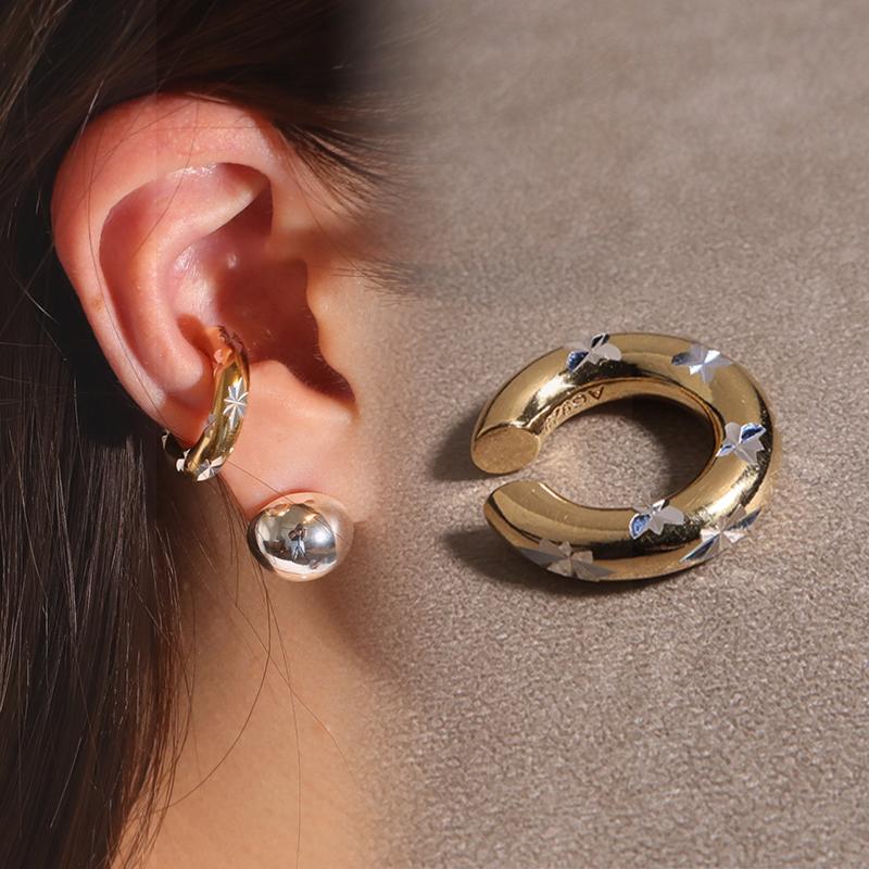 STARS GOLD BOLD EAR CUFF NO2 イヤーカフ　ゴールド