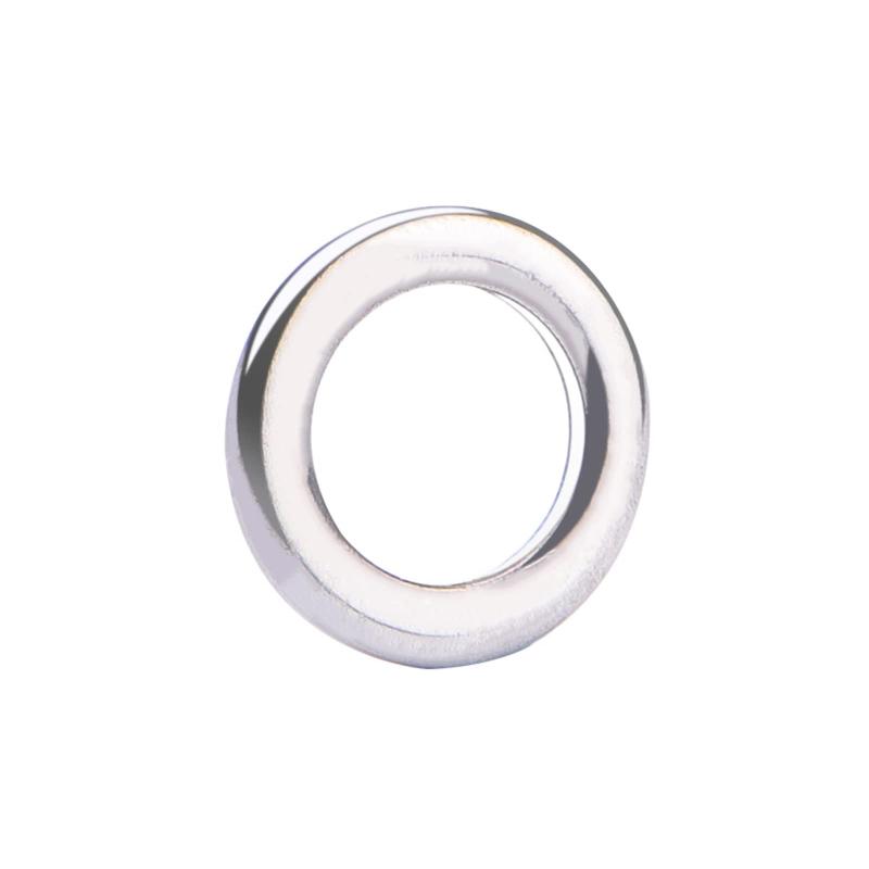 50pcs高強度ソリッドリングキット1#2#3#4#5#6#釣りルアーコネクタリングステンレス鋼固体リング釣り淡水塩水ループ