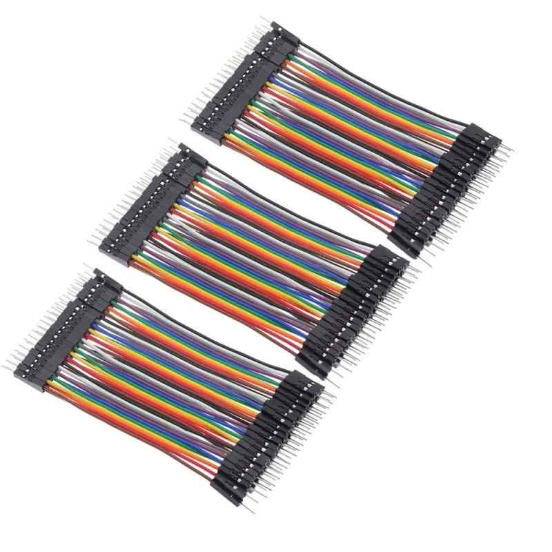 3個 40本 10CM 多色40ピン ワイヤー ジャンパー ブレッドボード 接続ワイヤー (オス-オス) ArduinoとRaspberry piに適用（合計120本）