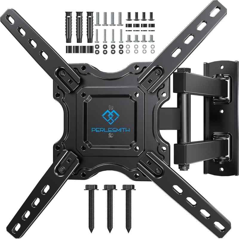 乐天商城 - PERLESMITH 壁掛けテレビ金具 ディスプレイアーム 26～60インチ対応 アーム式 耐荷重35kg tv アーム かべかけ金具 前後＆左右&上下多角度調節 VESA400x400mm