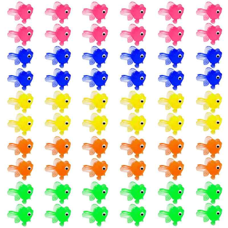 HUAZONTOM 金魚すくい 金魚おもちゃ 縁日すくい うき金魚 4色 ポイ シミュレーションミニ金魚 水に浮く お祭り おうち縁日セット 装飾 夏祭り 景品 セット