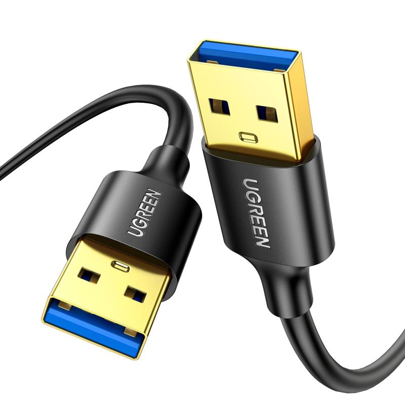USB 3.0 ケーブル タイプA-タイプA オス-オス 金メッキコネクタ搭載 高耐久性 USBケーブル 両端 オス